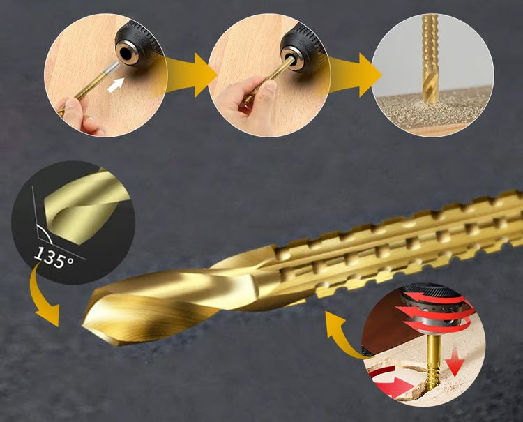 Twist drill bit cutting metal